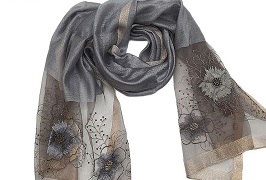 Embroidery Silk Scarf